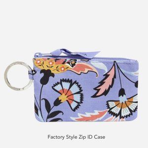 Vera Bradley Signature Cotton Zip ID Case Mural Garden NWT DISCONTINUED